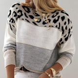 Women's Leopard-Accent Knit Sweater, photo 4