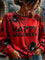 Women's Red Happy Halloween Sweatshirt