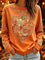 Women's Ornate Pumpkin Top in Orange