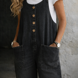 Elise Vintage-Wash Cotton Overalls, photo 4