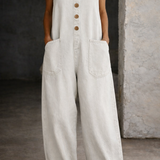 Women's Vintage-Wash Cotton Denim Overalls, photo 3