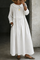 Women's Peter Pan Collar Denim Dress in White