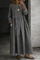 Women's Peter Pan Collar Denim Dress in Gray