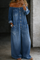 Women's Long-Sleeve Off-Shoulder Jumpsuit in Blue
