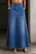 Women's Midi Denim Skirt in Medium Blue