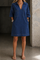 Josephine Casual Denim Dress in Dark Blue