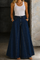 Women's High-Waisted Jeans in Navy Blue