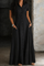 Women's Long Denim Dress in Black