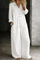 Jillian Relaxed Denim Jumpsuit in White