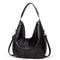Women's Casual Leather Handbag in Black