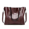 Women's Luxury Leather Handbag in Coffee