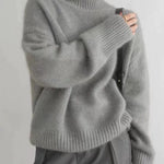 Women's Cashmere Turtleneck in Gray