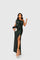 Saryxiah Elegant Maxi Dress in Dark Green