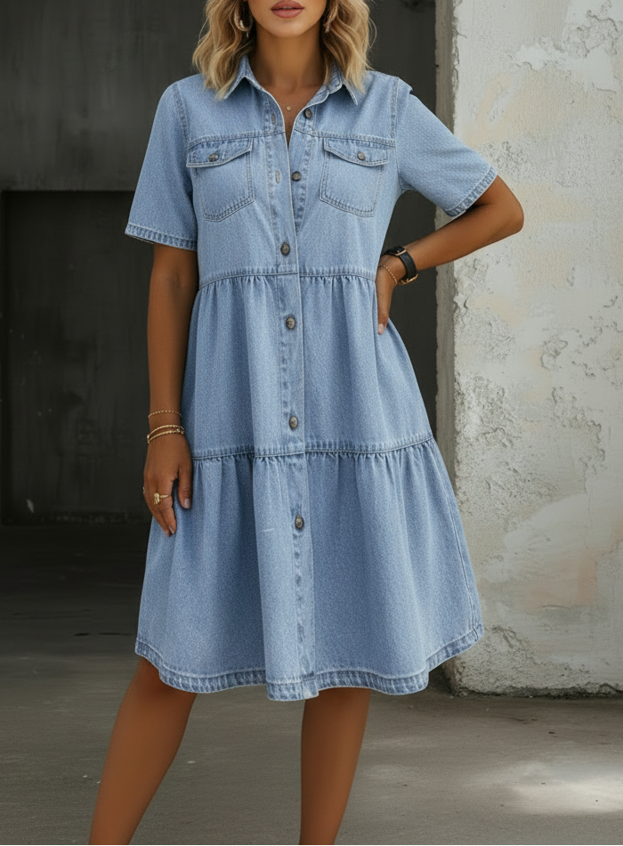 Sabrina Casual Denim Dress, photo 2