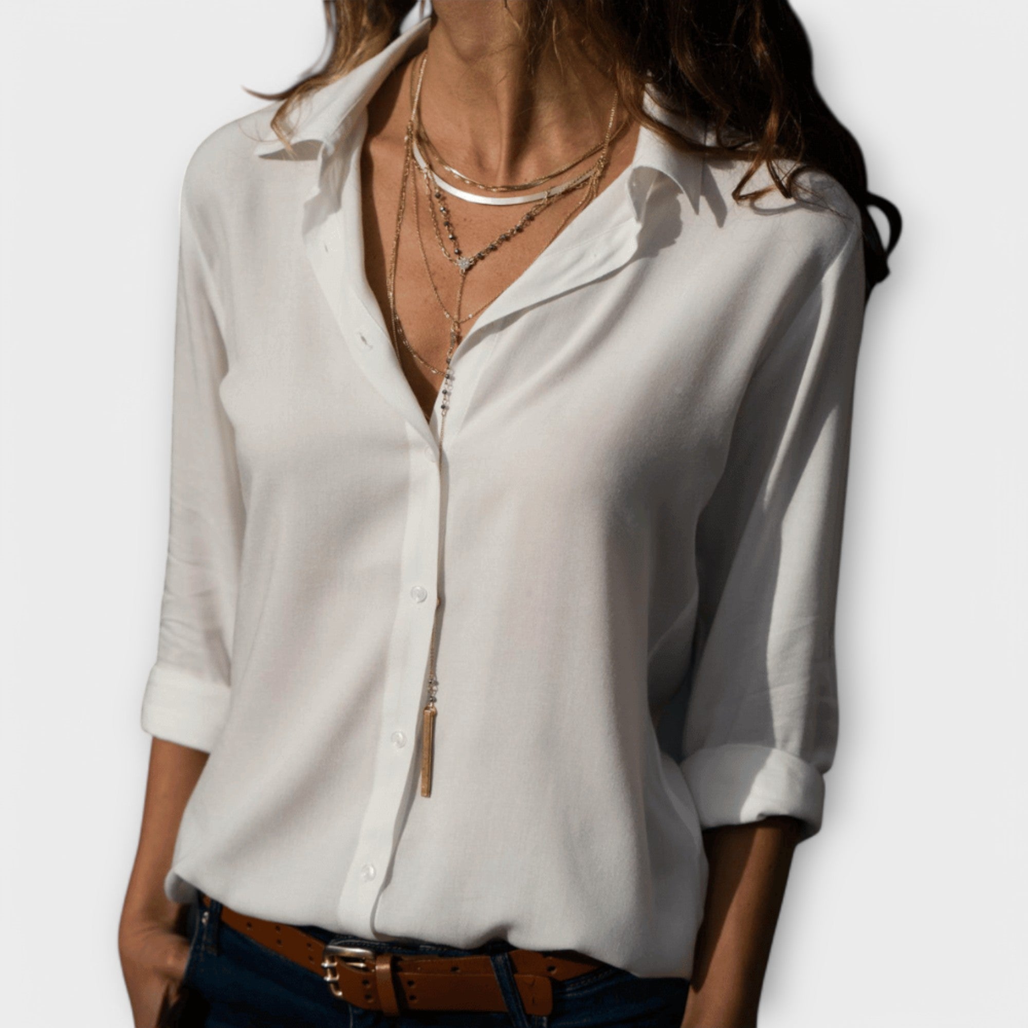 Women's Elegant Blouse – Kinsley in White