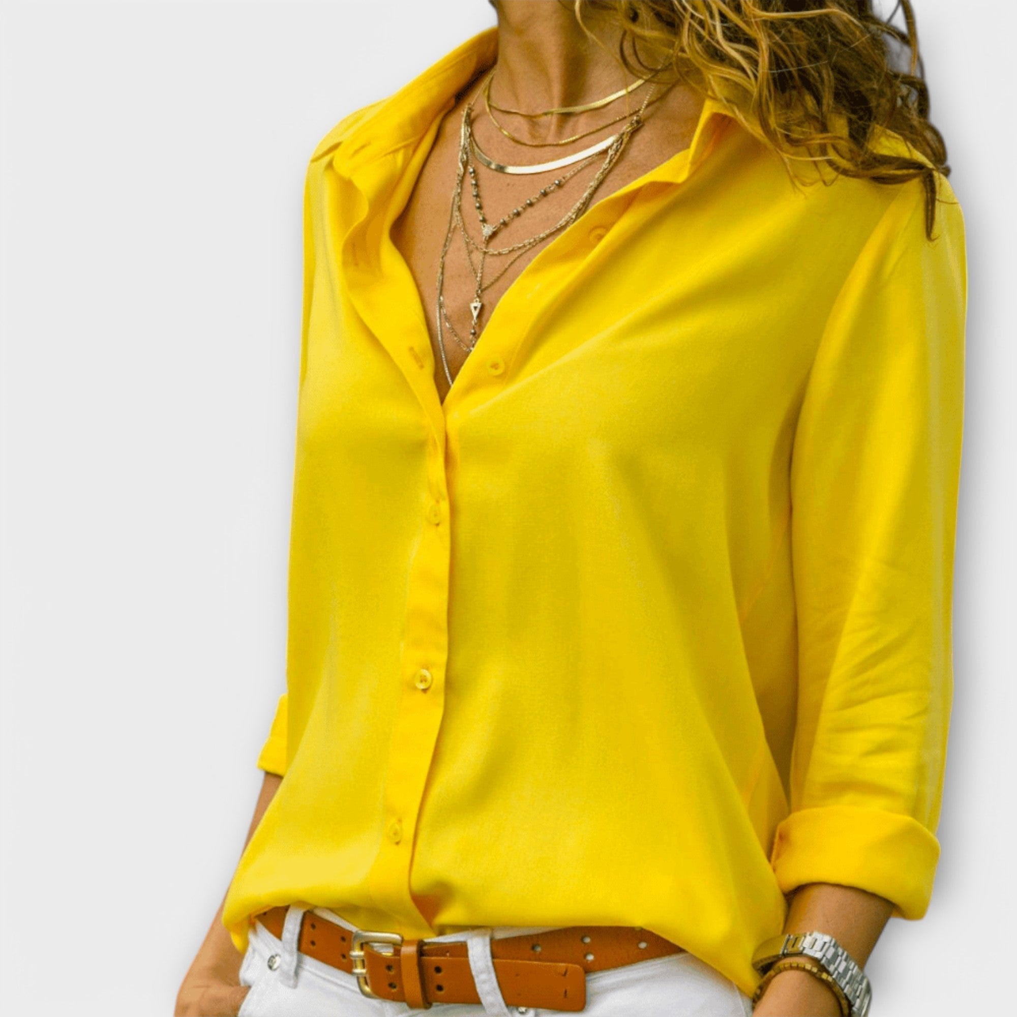 Women's Elegant Blouse – Kinsley in Yellow