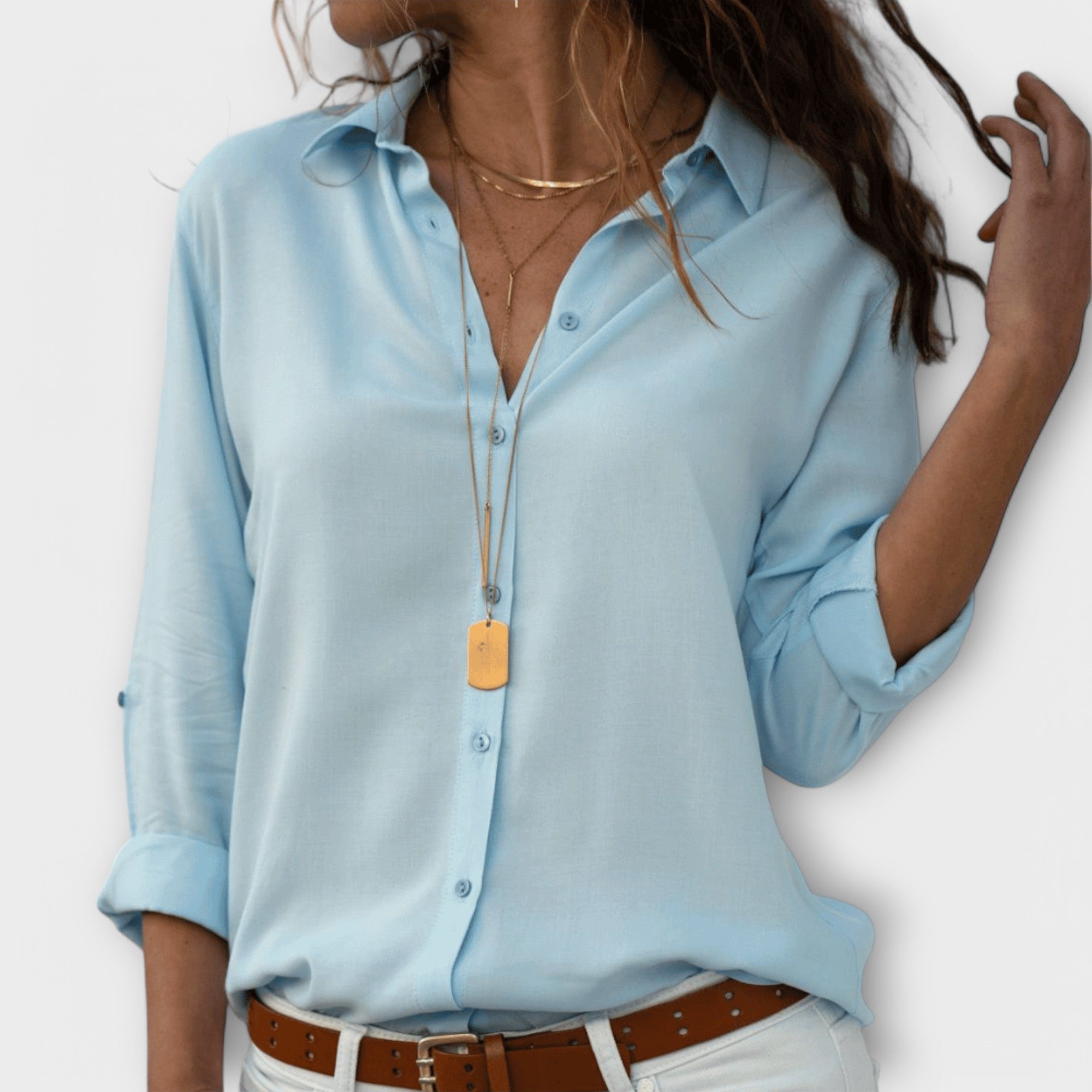 Women's Elegant Blouse – Kinsley in Blue