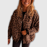 Women's Leopard-Print Shirt Jacket in Leopard Print