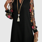 Women's Elegant V-Neck Floral Mini Dress, photo 2