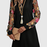 Women's Elegant V-Neck Floral Mini Dress, photo 4