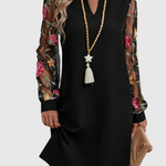 Women's Elegant V-Neck Floral Mini Dress, photo 5