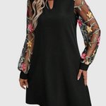 Women's Elegant V-Neck Floral Mini Dress, photo 6