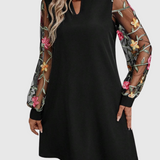 Women's Elegant V-Neck Floral Mini Dress, photo 6