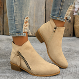 Women's Comfort Ankle Boots in Beige