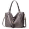 Andrea Timeless Leather Handbag in Gray