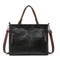 Angela Versatile Leather Handbag in Black