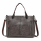 Angela Versatile Leather Handbag in Gray