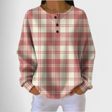 Women's Pink Plaid Sweater