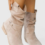 Women's Classic Soft-Finish Ankle Boots in Beige