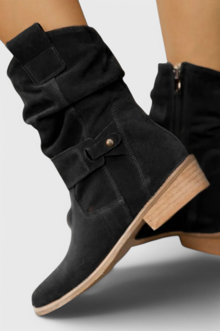 Women's Classic Soft-Finish Ankle Boots in Black