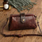 Women's Trendy Leather Shoulder Bag in Coffee