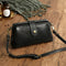 Women's Trendy Leather Shoulder Bag in Black