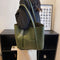 Christina Refined Leather Shoulder Bag in Green