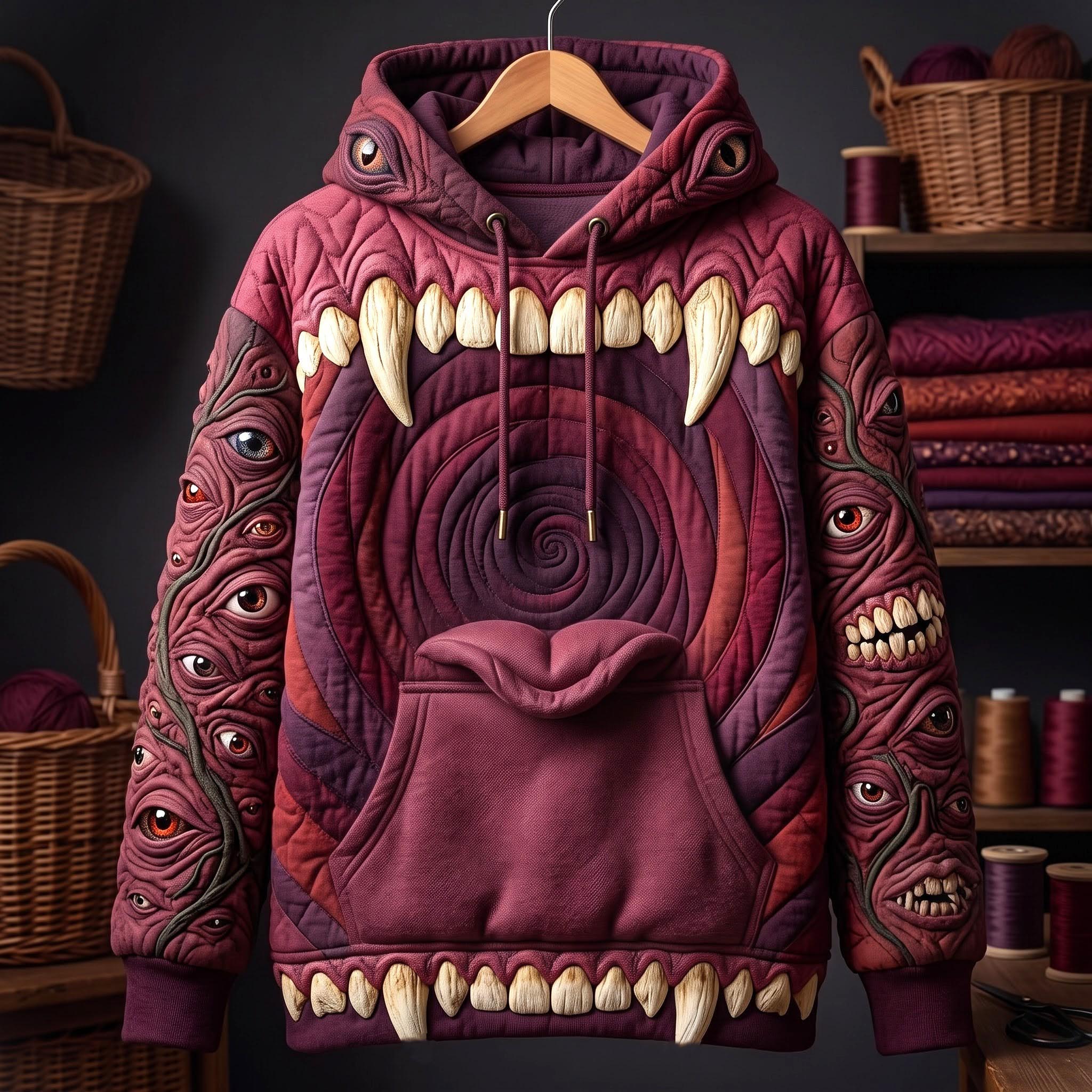 Spooky Monster Fangs Hoodie