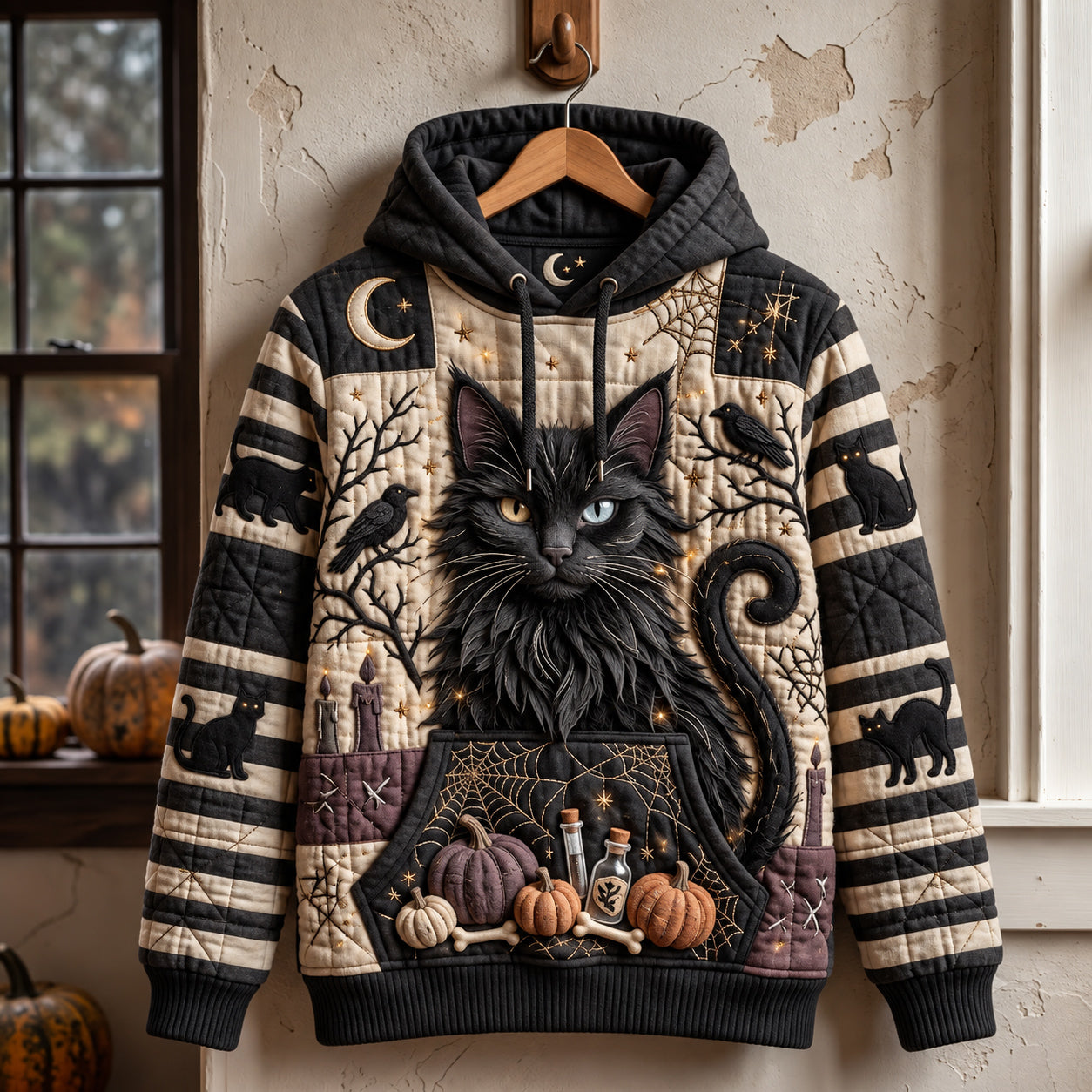 Midnight Black Cat Hoodie