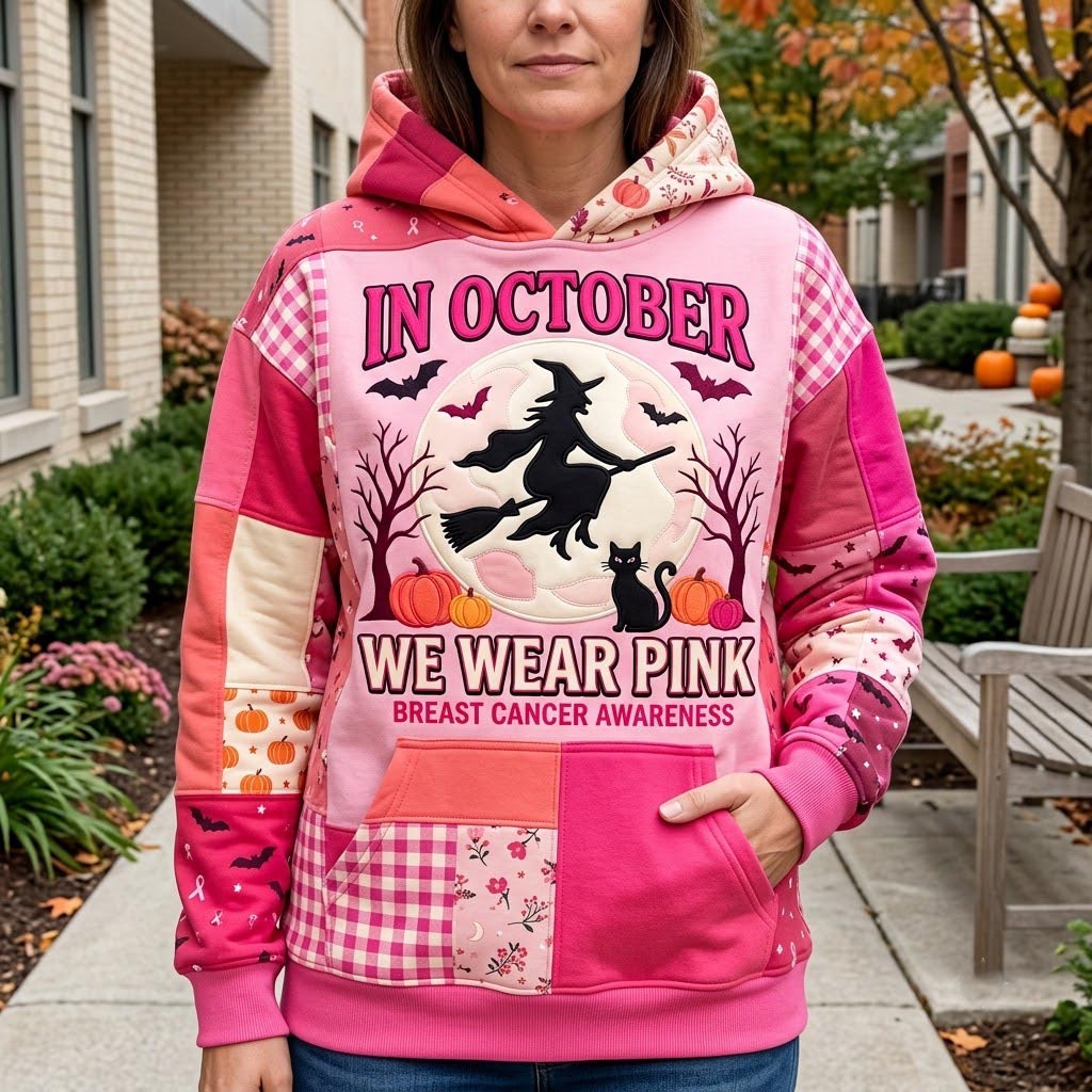 Pink Moonlit Witch Hoodie