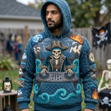Pirate Skeleton Waves Hoodie