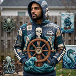Ship Wheel Skull Hoodie