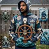 Ship Wheel Skull Hoodie