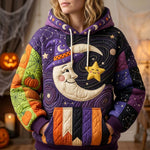 Moon and Star Patchwork Hoodie