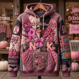 Pink Plaid Letters Hoodie