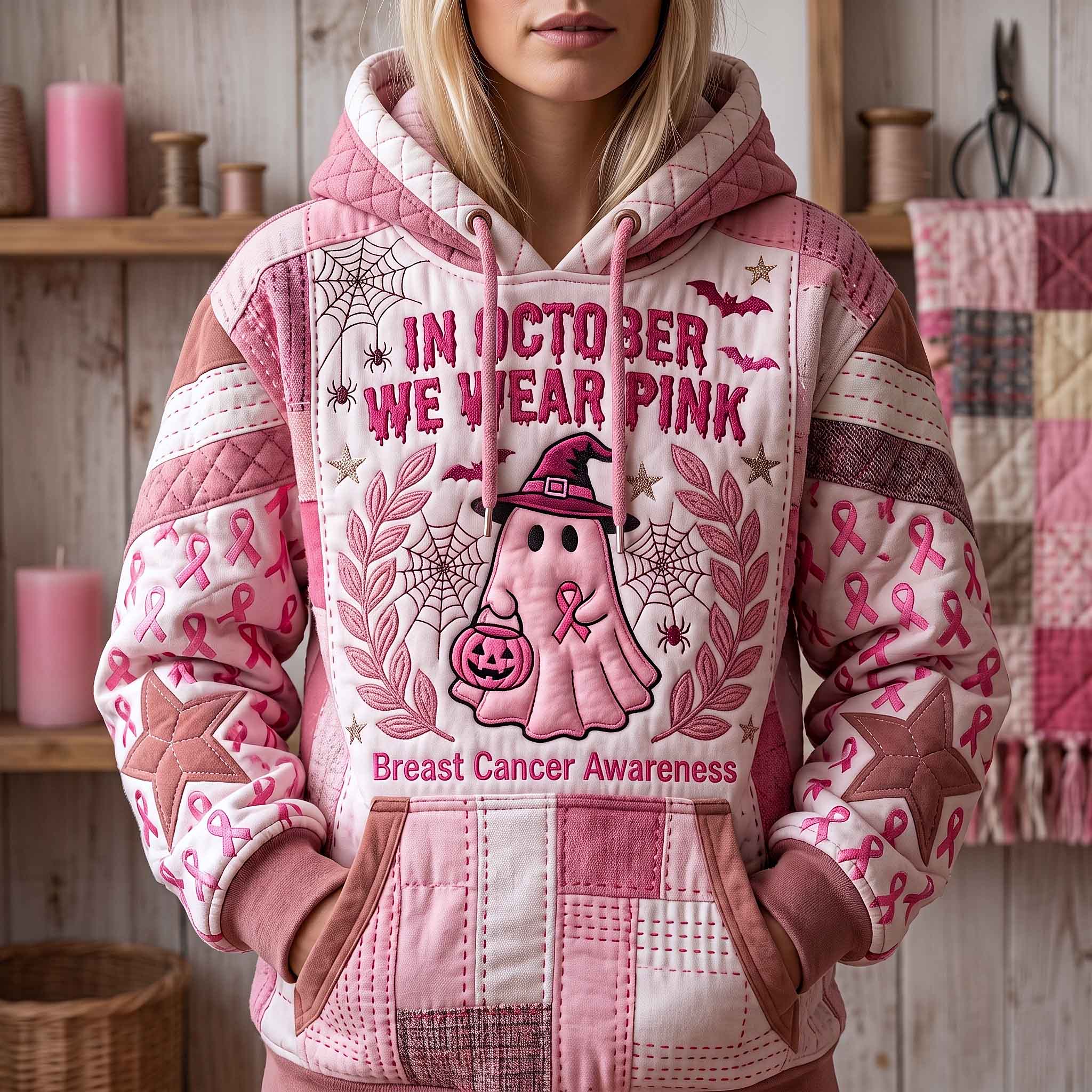 Pink Bow Ghost Hoodie