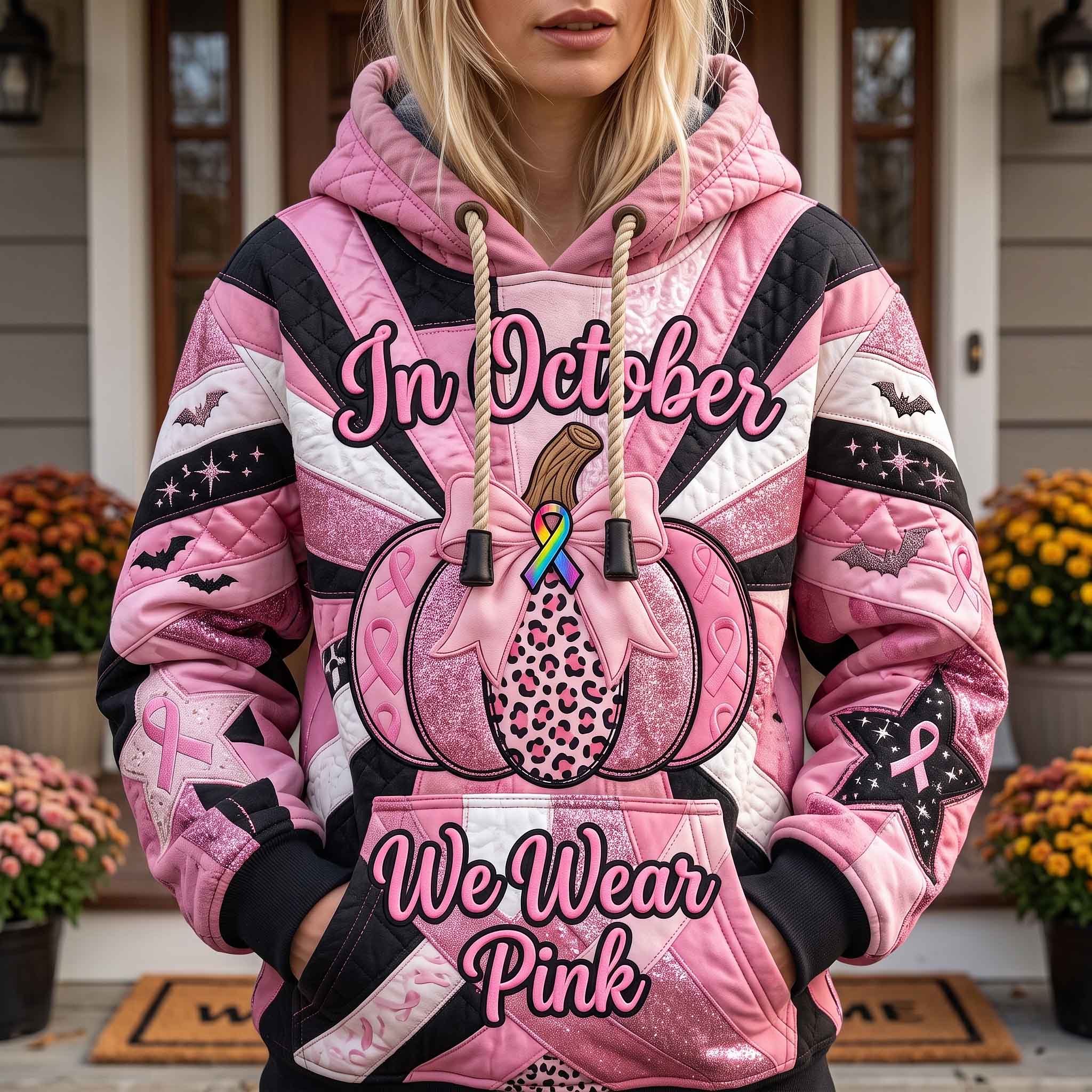 Pink Pumpkin Script Hoodie