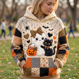Cassidy Cream Ghost and Cat Hoodie