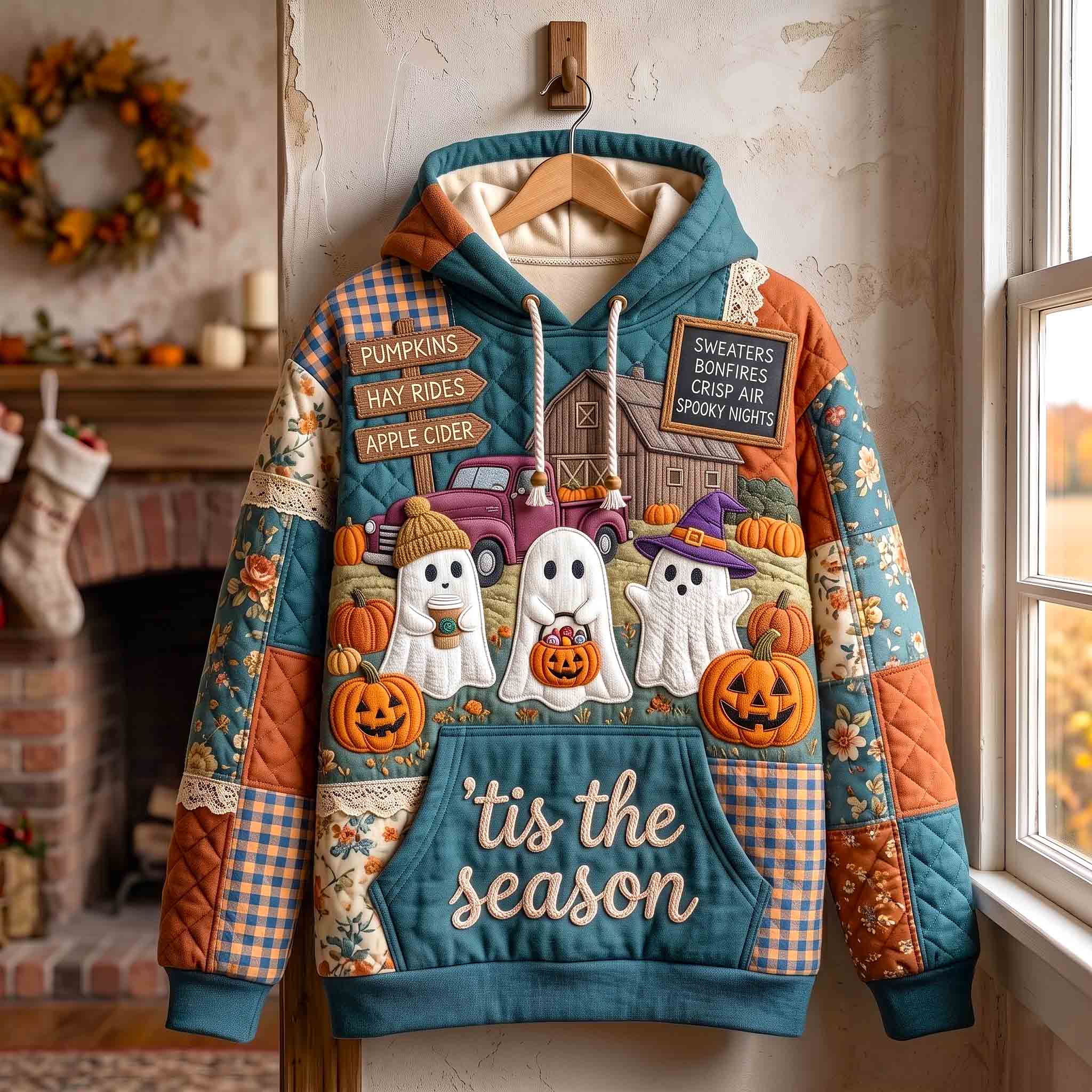 Blue Tis the Season Hoodie