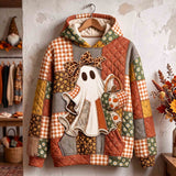 Red Quilted Ghost Hoodie